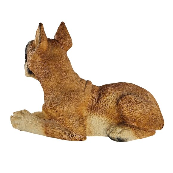 Vintage Classic Stone Critters Boxer Dog Lying Down Resin Figurine UDC 1984 - Picture 6 of 10